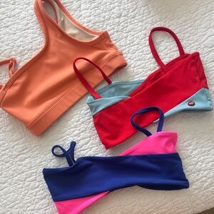 Colorblock - Peach, Red/Light Blue, Royal/Hot Pink great for dance Bundle